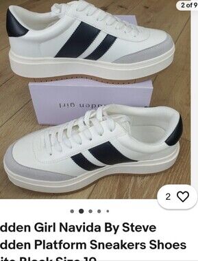 Madden Girl Navida Platform White&black Sneakers